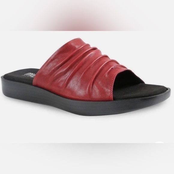 Munro Kala Slide Sandal - Red Leather - size 6 - Picture 4 of 15